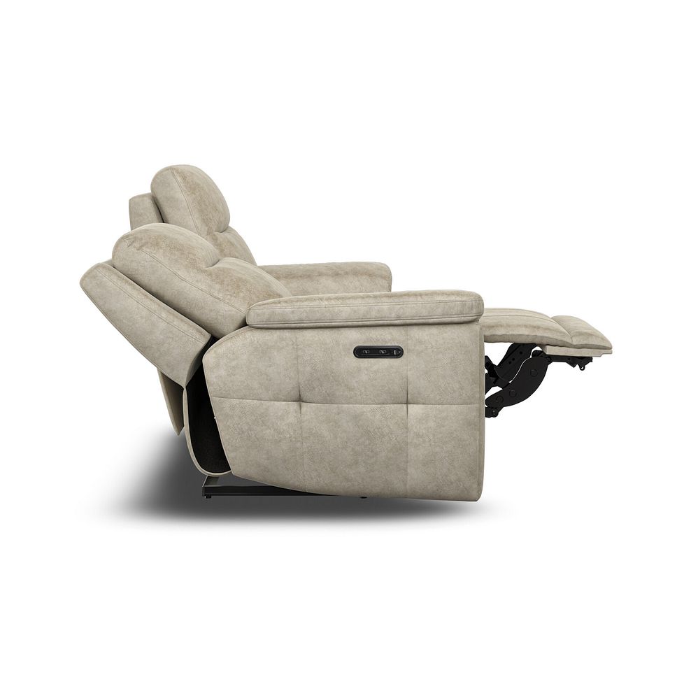 Dalton 2 Seater Electric Recliner Sofa in Marble Cream Fabric 8