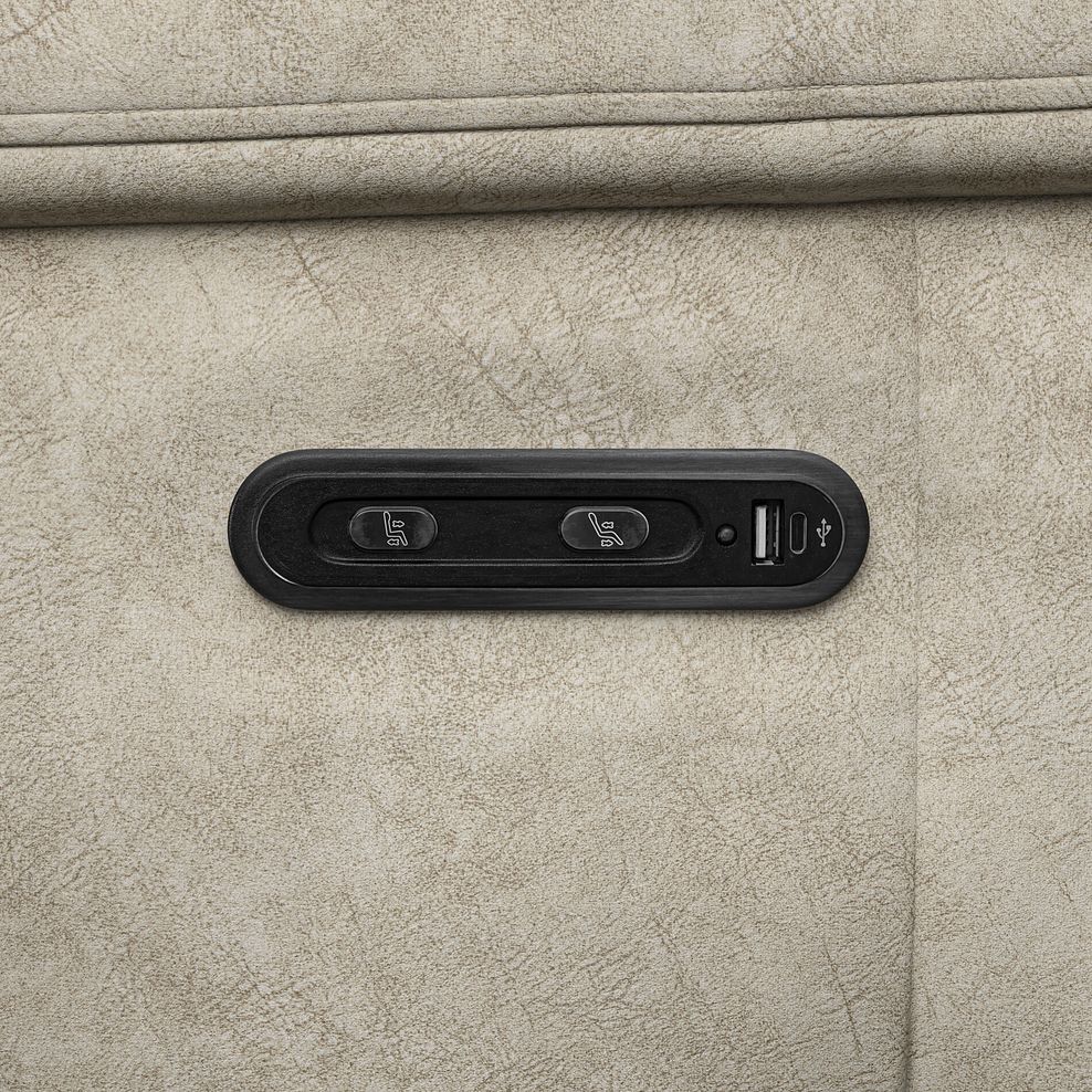 Dalton 2 Seater Electric Recliner Sofa in Marble Cream Fabric 10