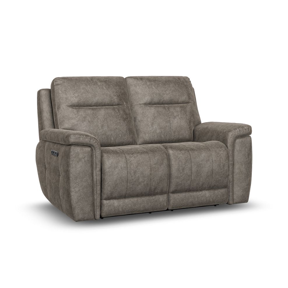 Dalton 2 Seater Electric Recliner Sofa in Marble Mink Fabric 1