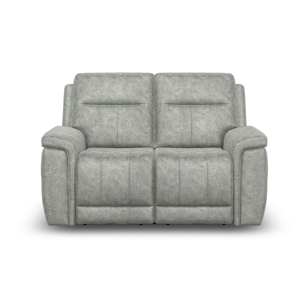 Dalton 2 Seater Electric Recliner Sofa in Marble Silver Fabric 5