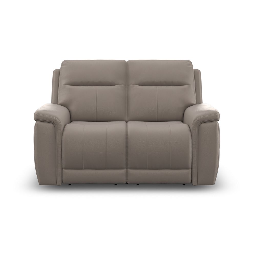 Dalton 2 Seater Electric Recliner Sofa in Oyster Leather 5