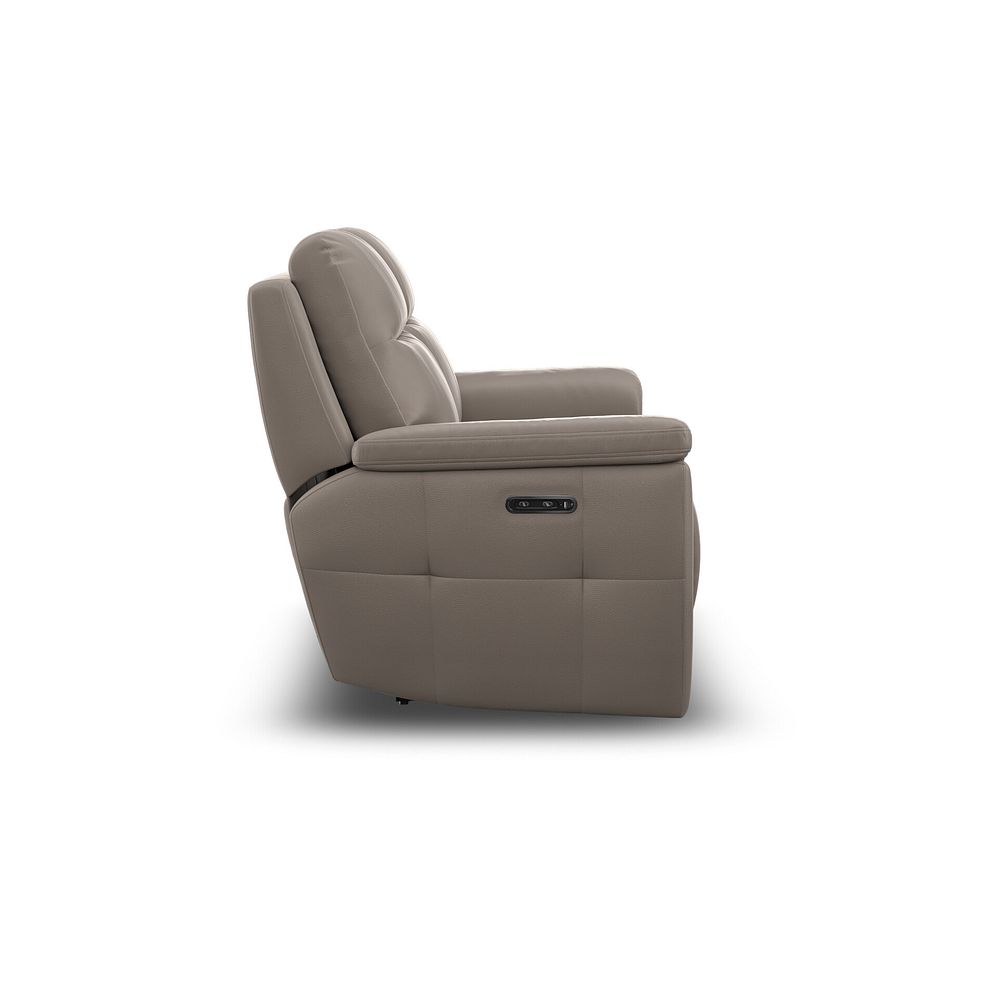 Dalton 2 Seater Electric Recliner Sofa in Oyster Leather 7