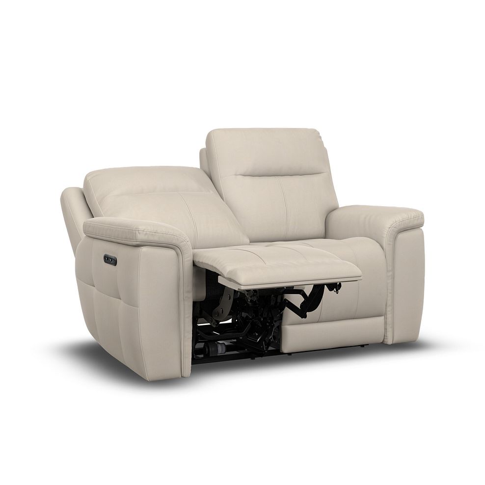 Dalton 2 Seater Electric Recliner Sofa with Power Headrests in Bella Barley White Fabric 5