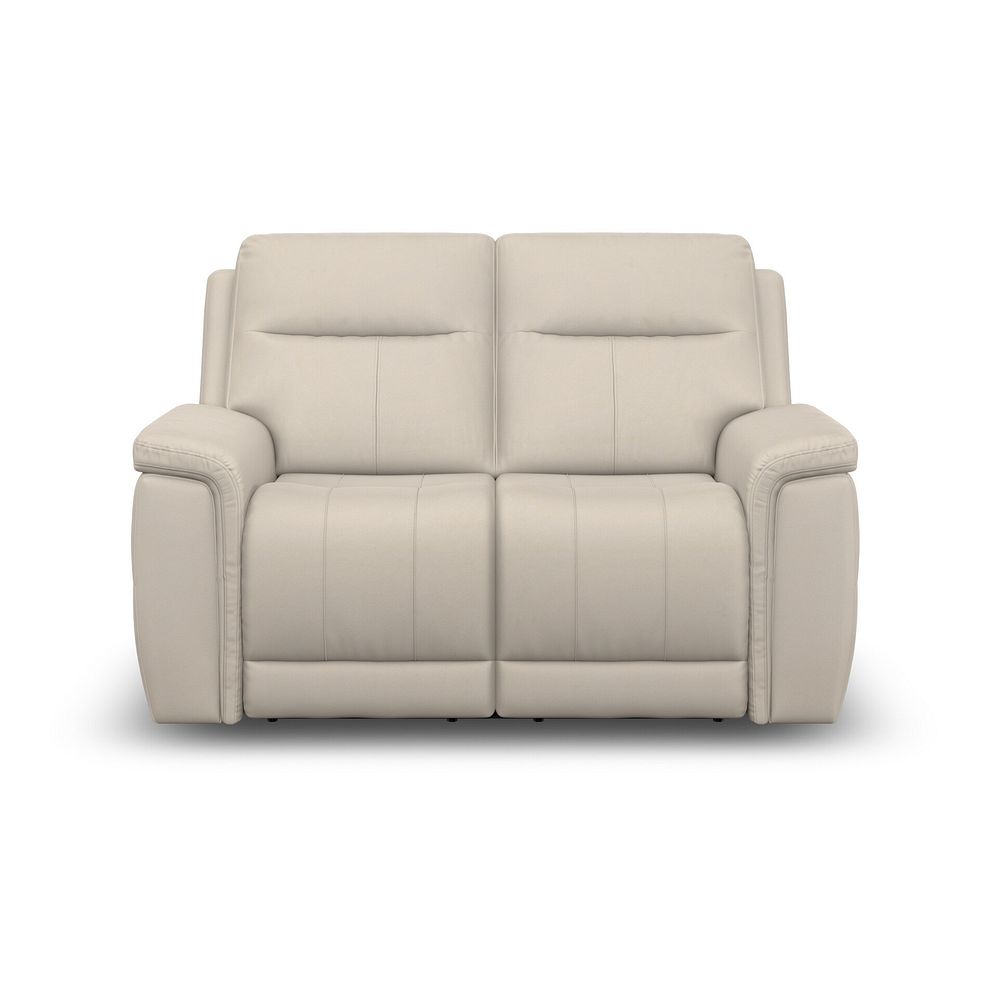 Dalton 2 Seater Electric Recliner Sofa with Power Headrests in Bella Barley White Fabric 9