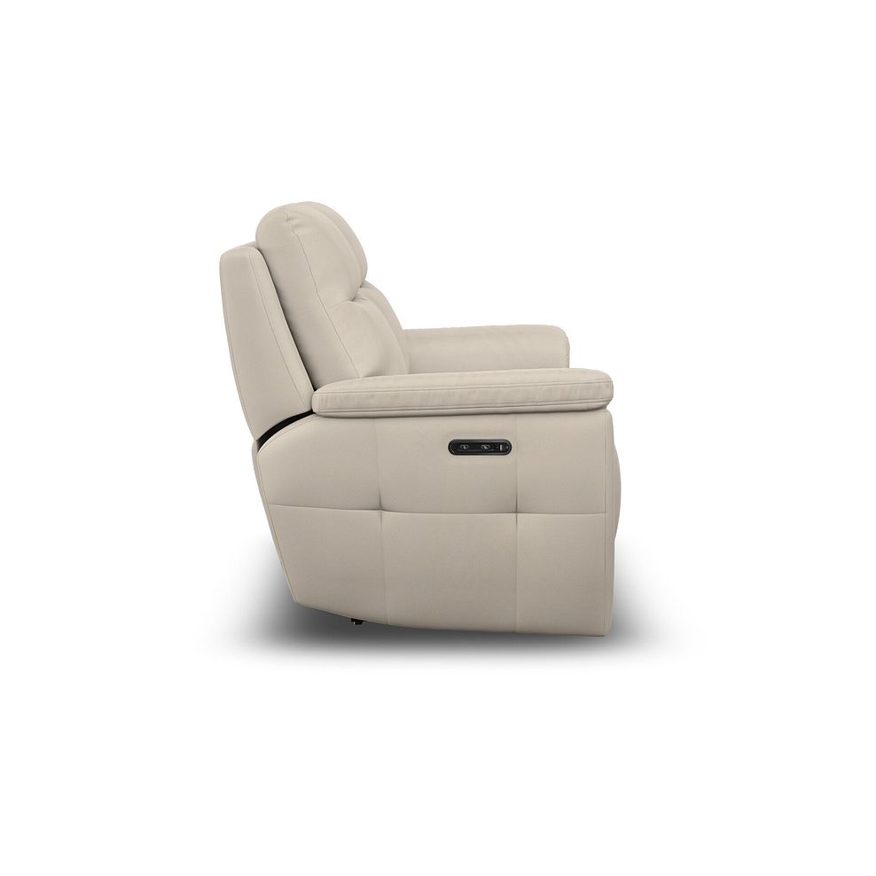 Dalton 2 Seater Electric Recliner Sofa with Power Headrests in Bella Barley White Fabric 11
