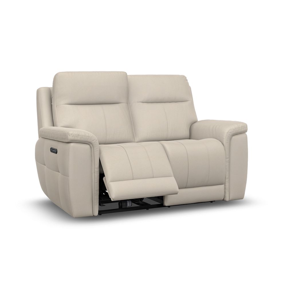 Dalton 2 Seater Electric Recliner Sofa with Power Headrests in Bella Barley White Fabric 4