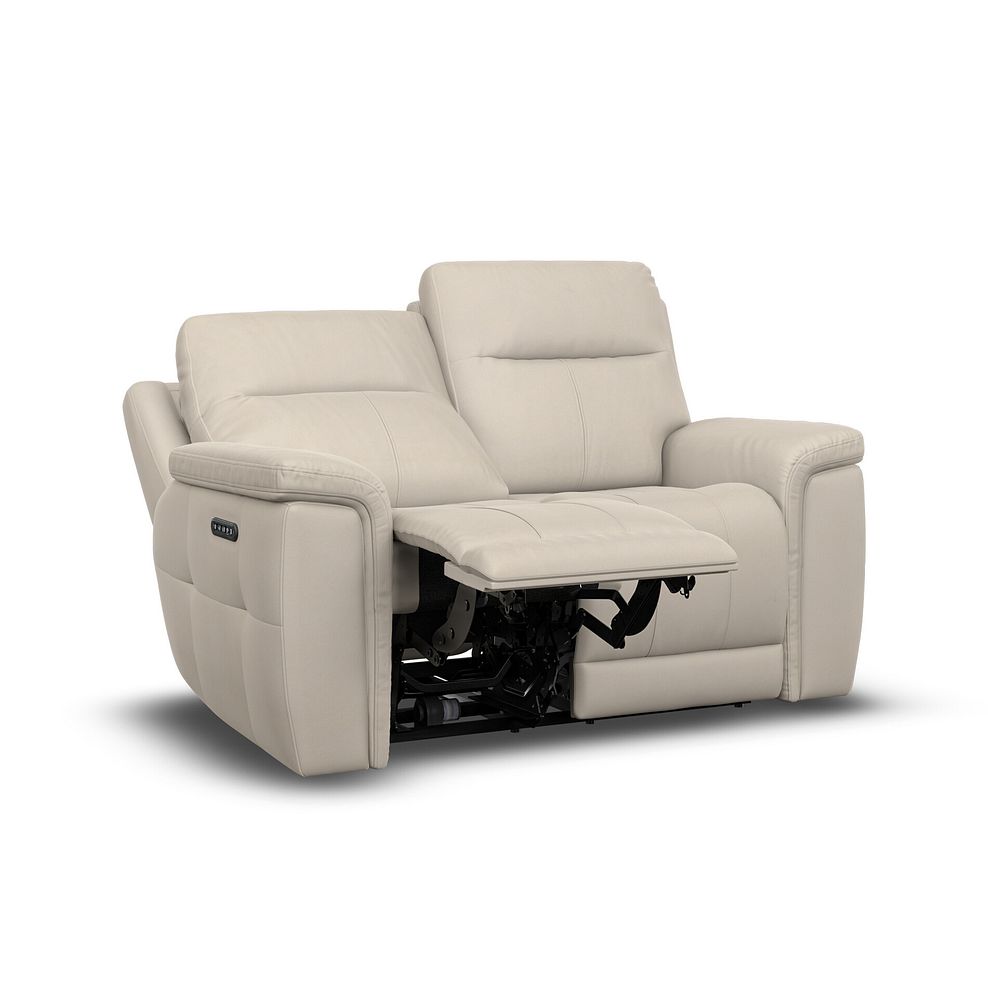 Dalton 2 Seater Electric Recliner Sofa with Power Headrests in Bella Barley White Fabric 6
