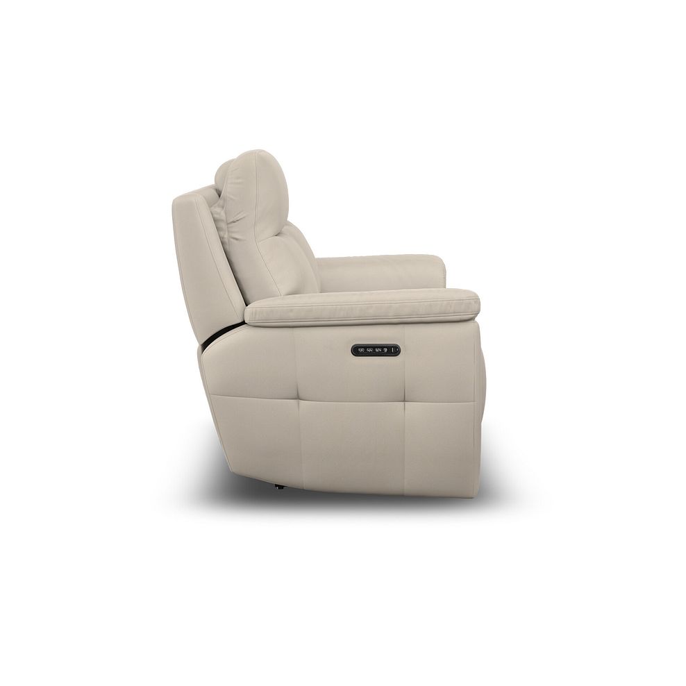 Dalton 2 Seater Electric Recliner Sofa with Power Headrests in Bella Barley White Fabric 12