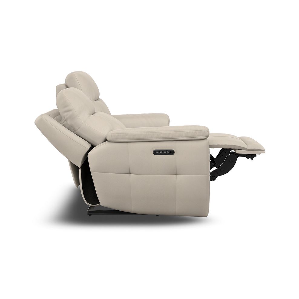 Dalton 2 Seater Electric Recliner Sofa with Power Headrests in Bella Barley White Fabric 14