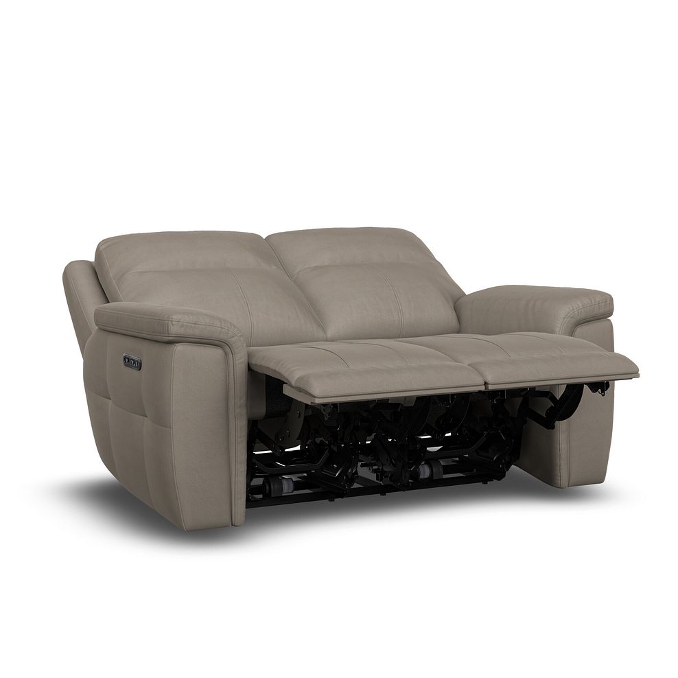 Dalton 2 Seater Electric Recliner Sofa with Power Headrests in Bella Latte Fabric 7