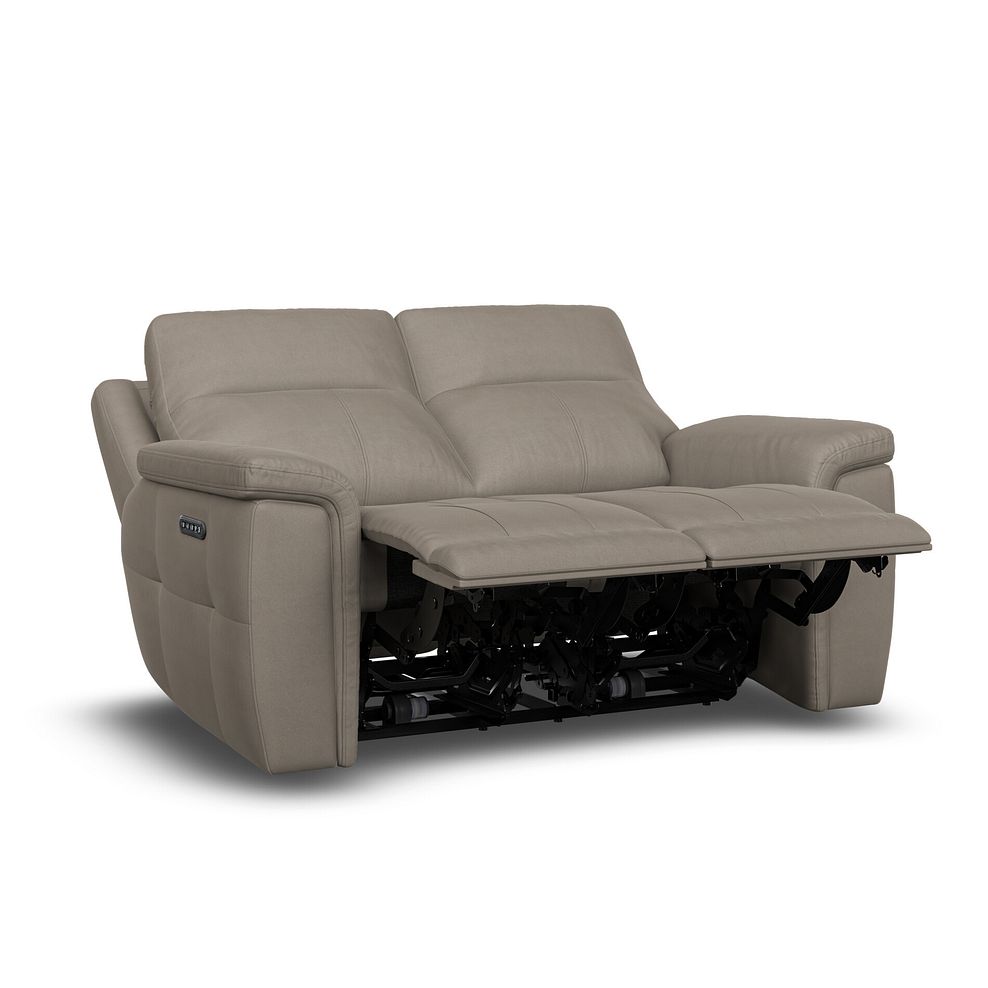 Dalton 2 Seater Electric Recliner Sofa with Power Headrests in Bella Latte Fabric 8