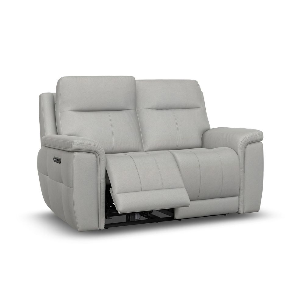 Dalton 2 Seater Electric Recliner Sofa with Power Headrests in Bella Lead Grey Fabric 4