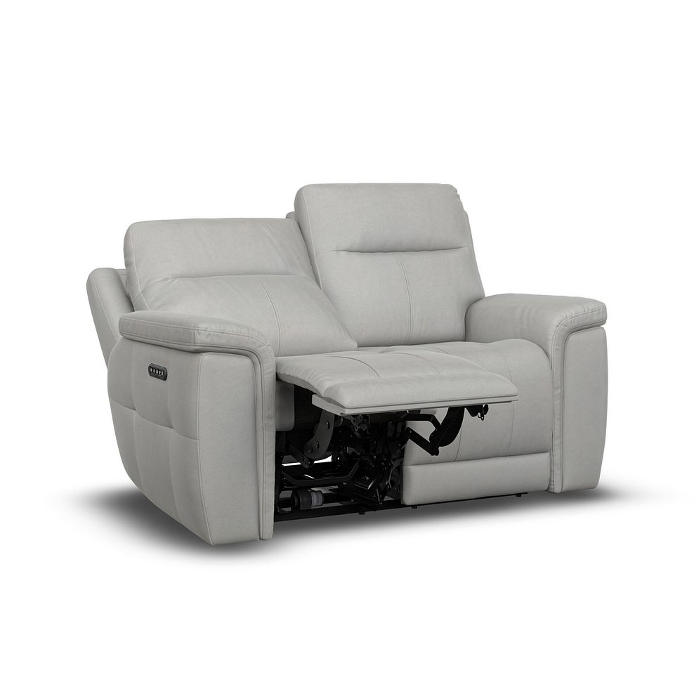 Dalton 2 Seater Electric Recliner Sofa with Power Headrests in Bella Lead Grey Fabric 6