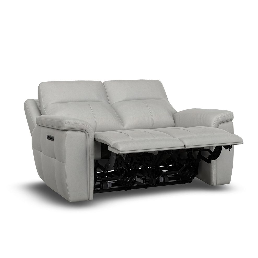 Dalton 2 Seater Electric Recliner Sofa with Power Headrests in Bella Lead Grey Fabric 8