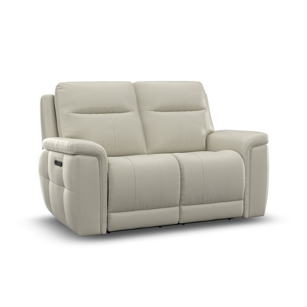 Dalton 2 Seater Electric Recliner Sofa with Power Headrests in Bone China Leather 5