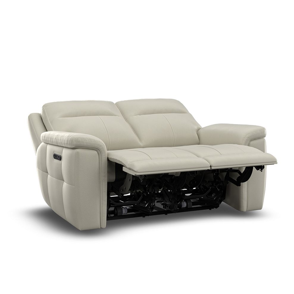 Dalton 2 Seater Electric Recliner Sofa with Power Headrests in Bone China Leather 11