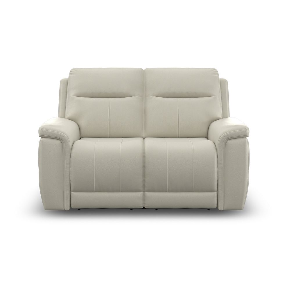 Dalton 2 Seater Electric Recliner Sofa with Power Headrests in Bone China Leather 13