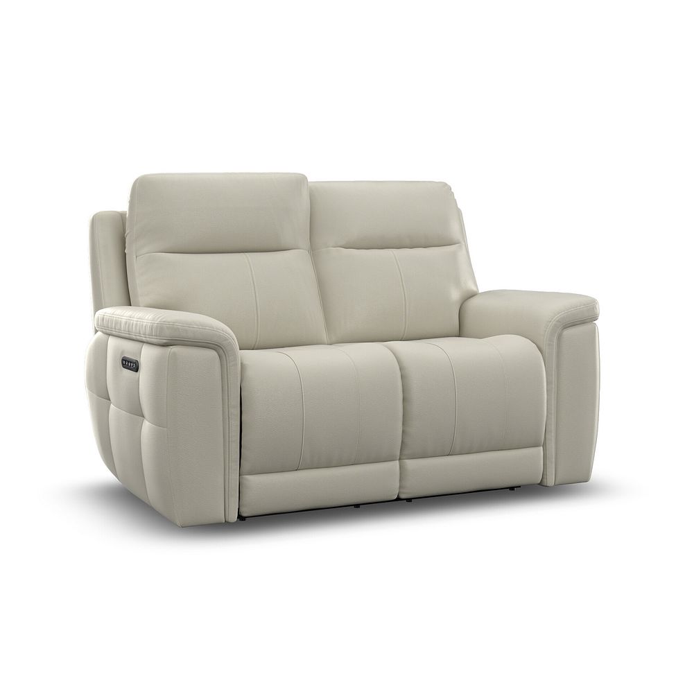 Dalton 2 Seater Electric Recliner Sofa with Power Headrests in Bone China Leather 6