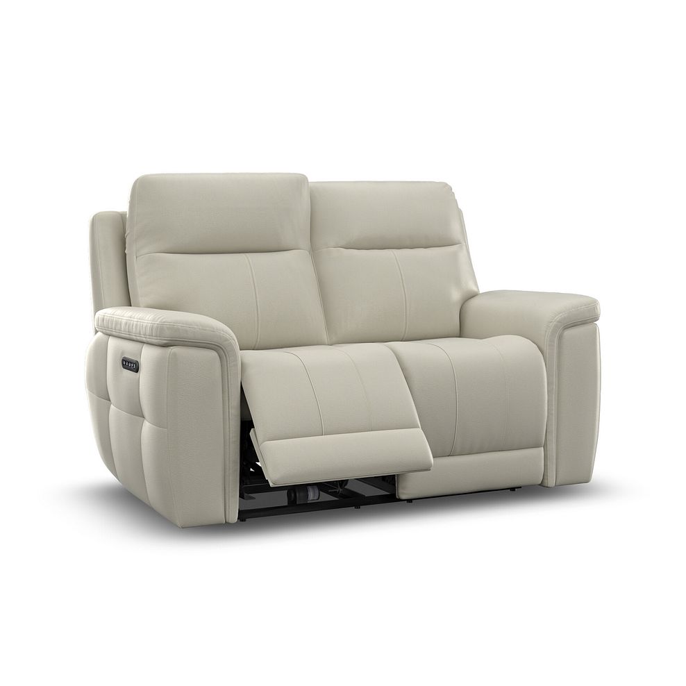 Dalton 2 Seater Electric Recliner Sofa with Power Headrests in Bone China Leather 8