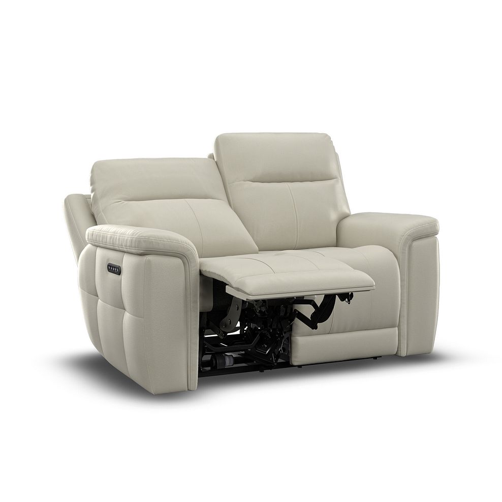 Dalton 2 Seater Electric Recliner Sofa with Power Headrests in Bone China Leather 10
