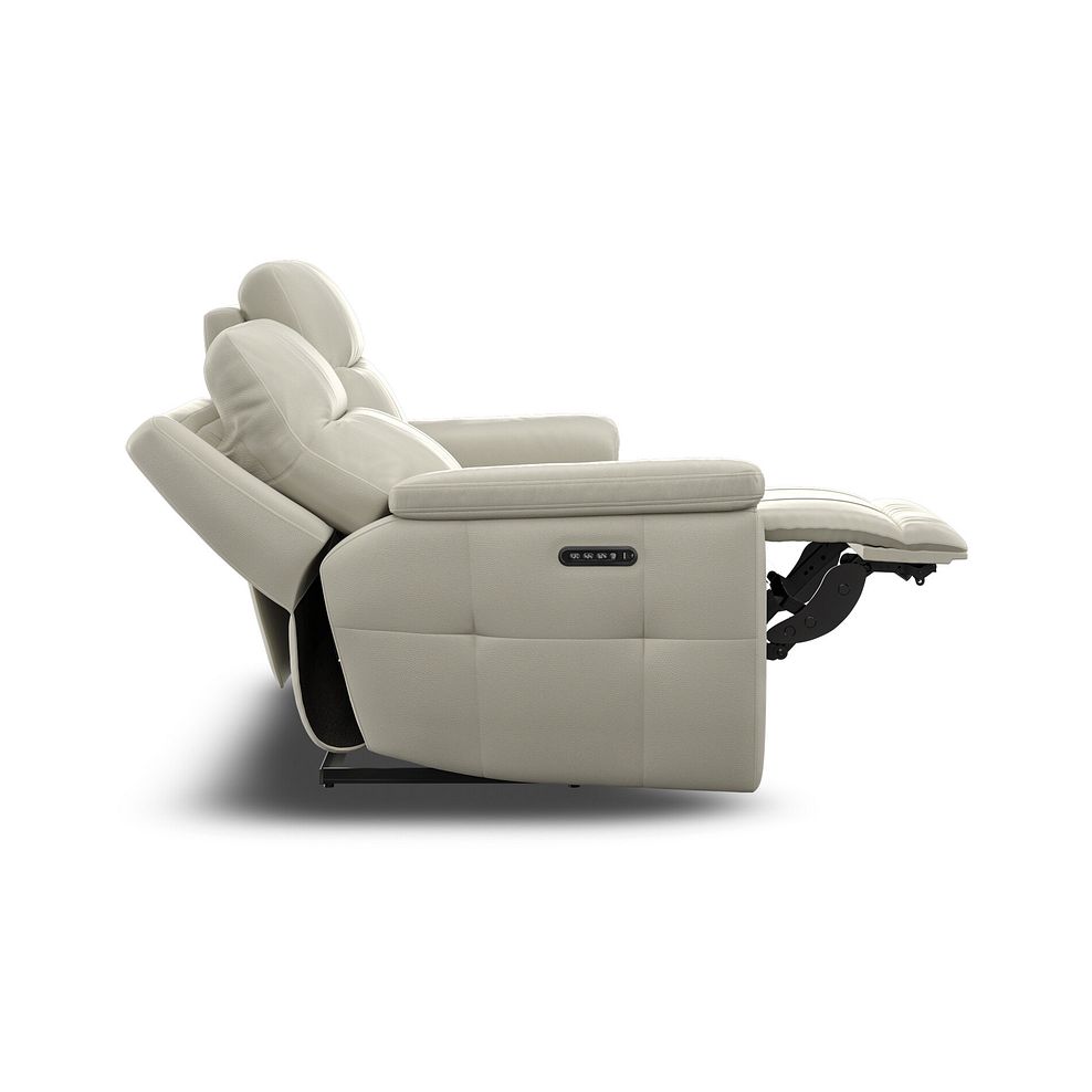 Dalton 2 Seater Electric Recliner Sofa with Power Headrests in Bone China Leather 18