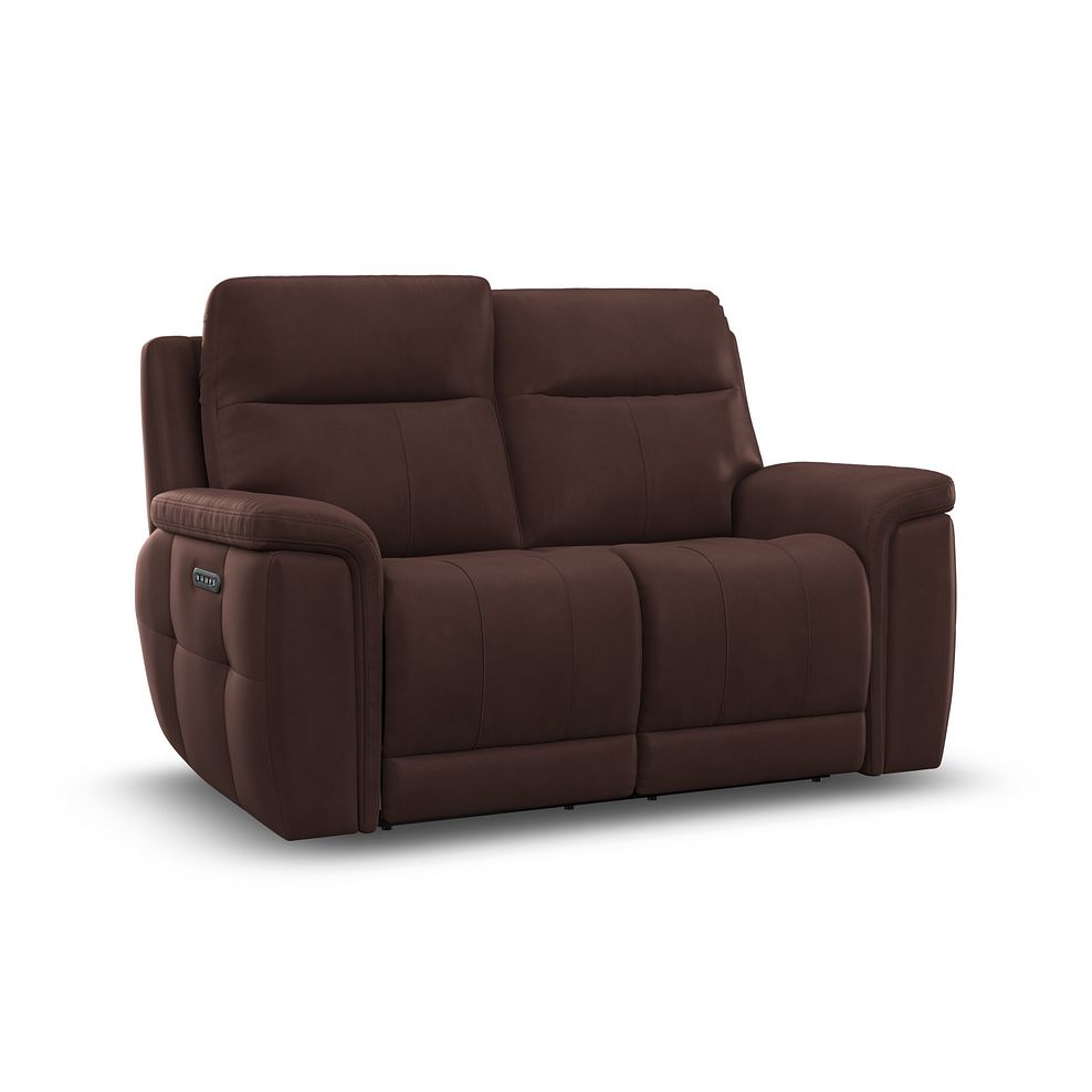 Dalton 2 Seater Electric Recliner Sofa with Power Headrests in Chestnut Leather 2