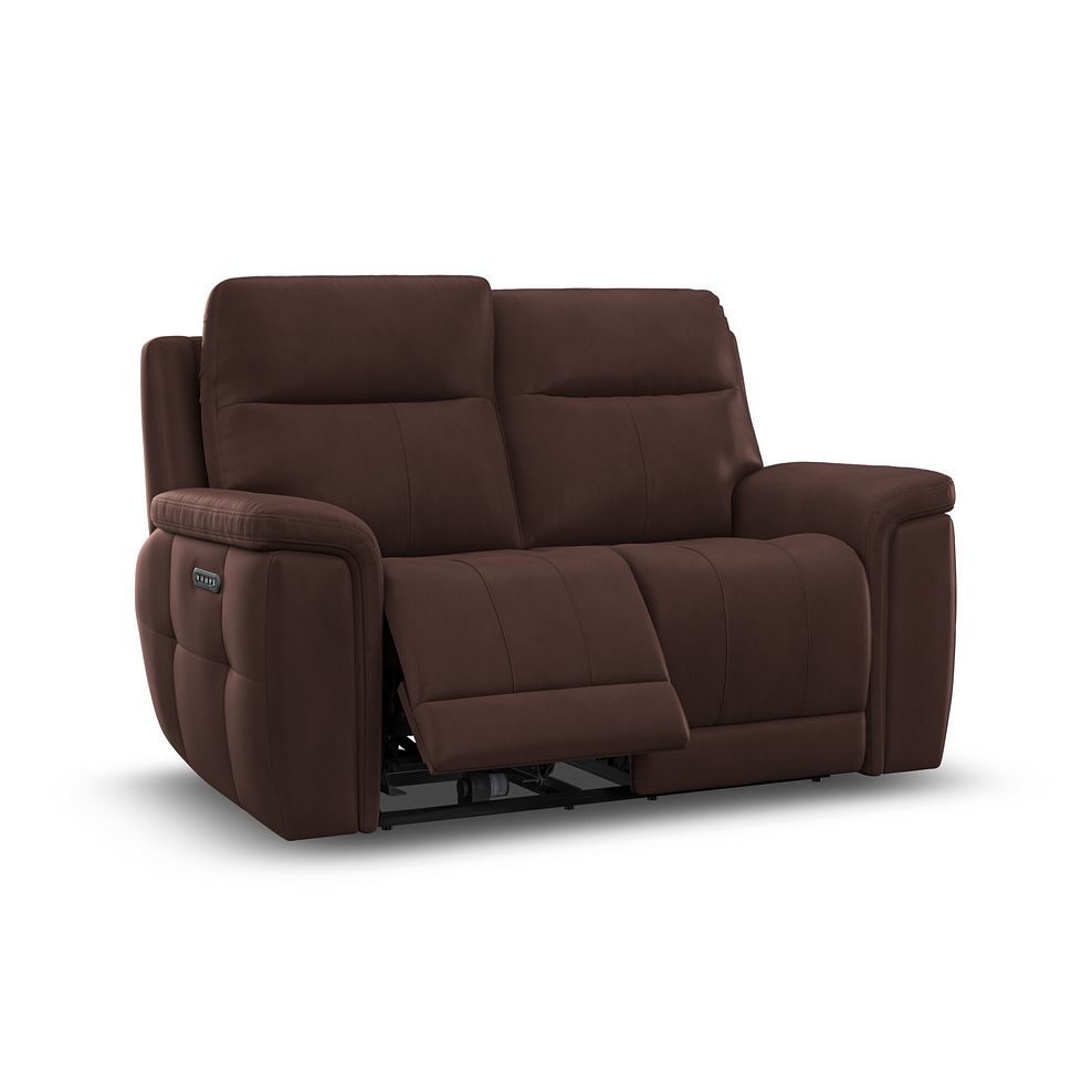 Dalton 2 Seater Electric Recliner Sofa with Power Headrests in Chestnut Leather 4