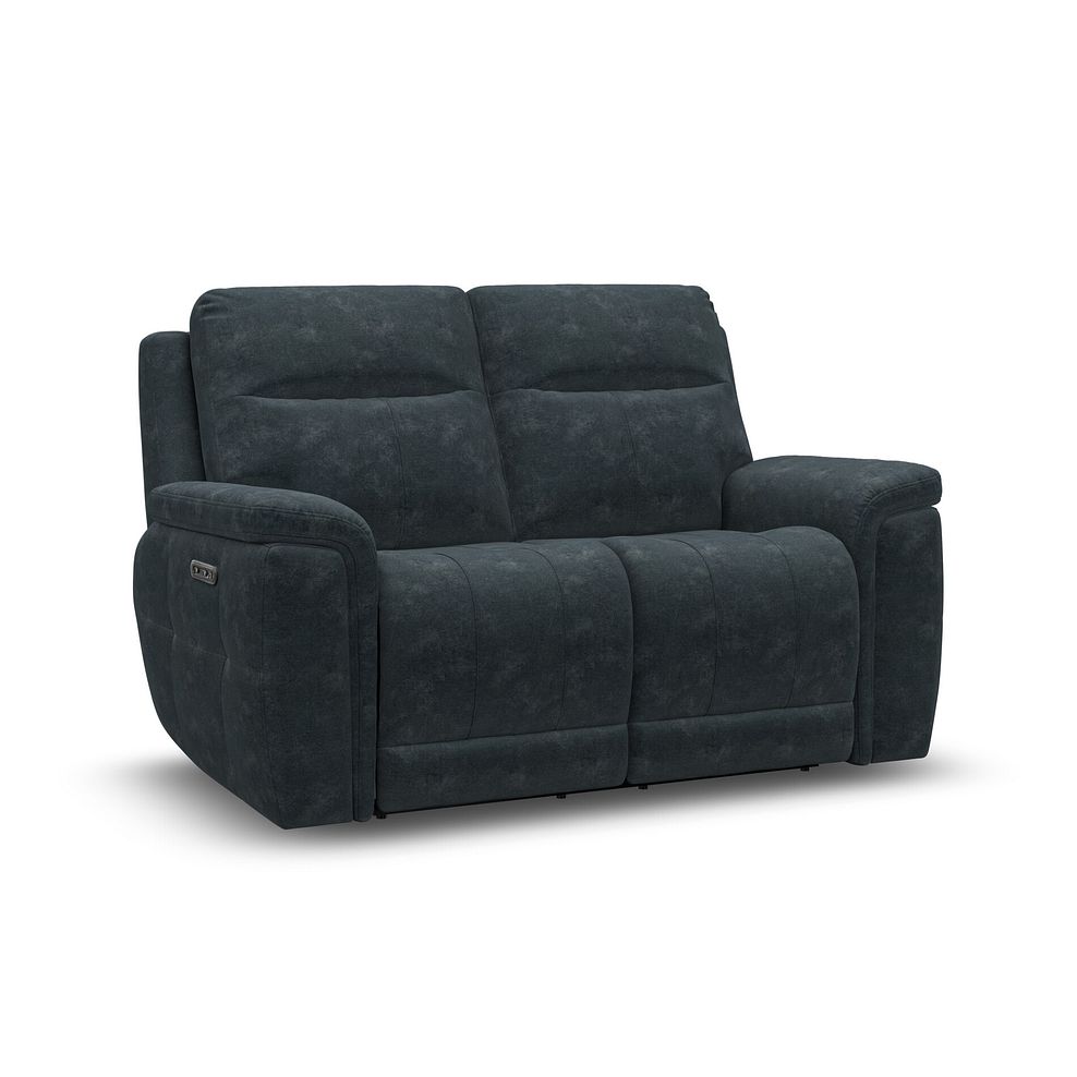 Dalton 2 Seater Electric Recliner Sofa with Power Headrests in Dexter Shadow Fabric 1