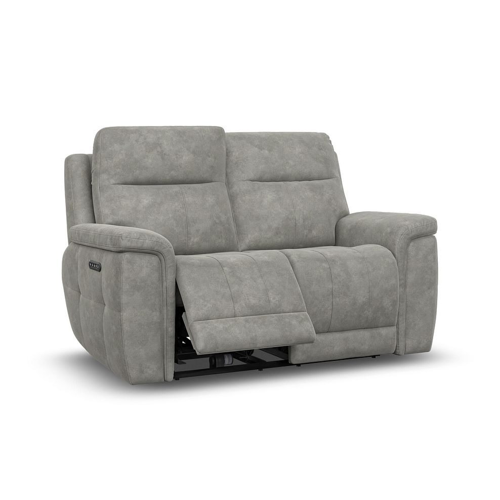 Dalton 2 Seater Electric Recliner Sofa with Power Headrests in Dexter Stone Fabric 4