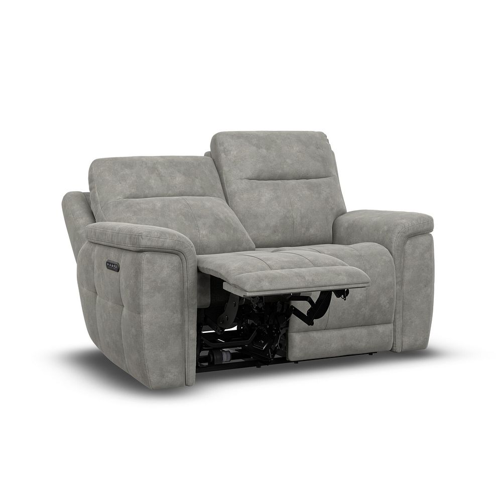 Dalton 2 Seater Electric Recliner Sofa with Power Headrests in Dexter Stone Fabric 6