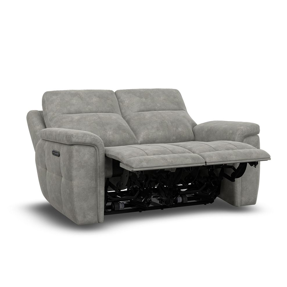 Dalton 2 Seater Electric Recliner Sofa with Power Headrests in Dexter Stone Fabric 8