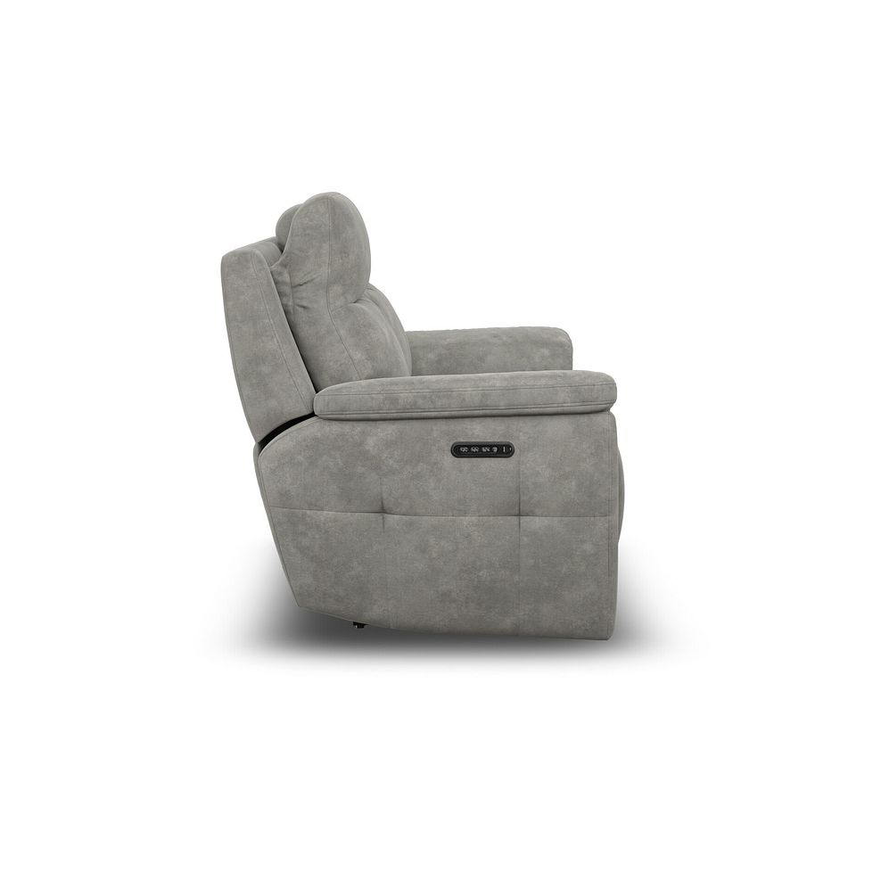Dalton 2 Seater Electric Recliner Sofa with Power Headrests in Dexter Stone Fabric 12