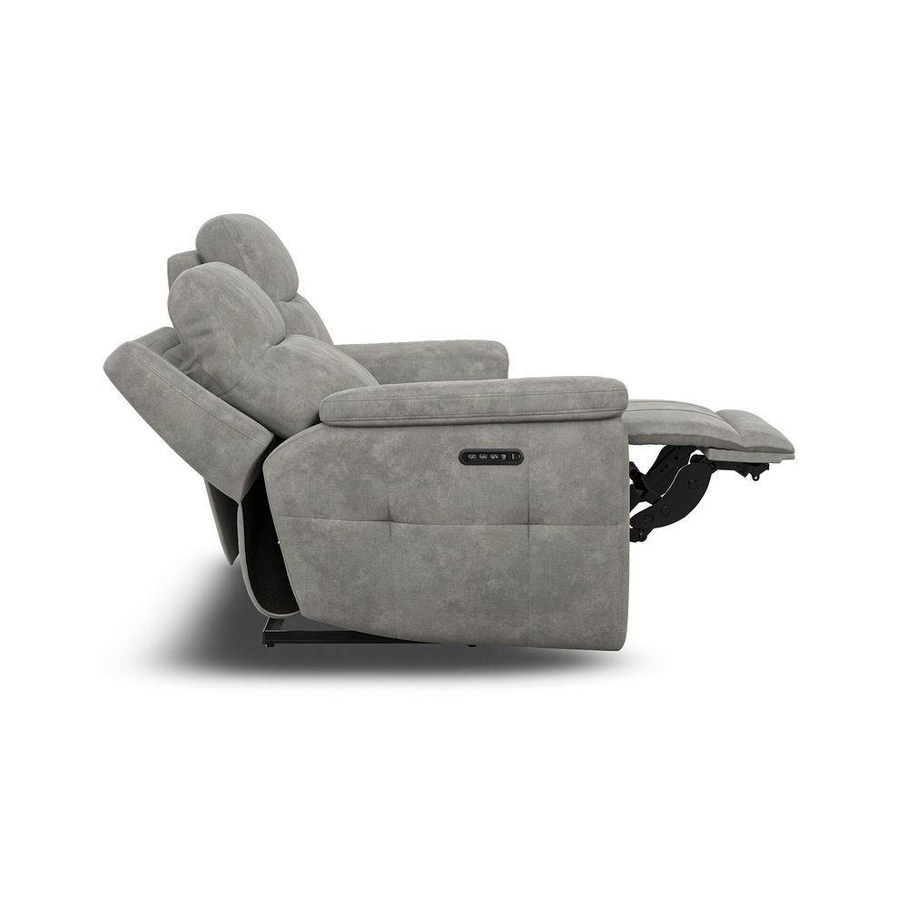 Dalton 2 Seater Electric Recliner Sofa with Power Headrests in Dexter Stone Fabric 14