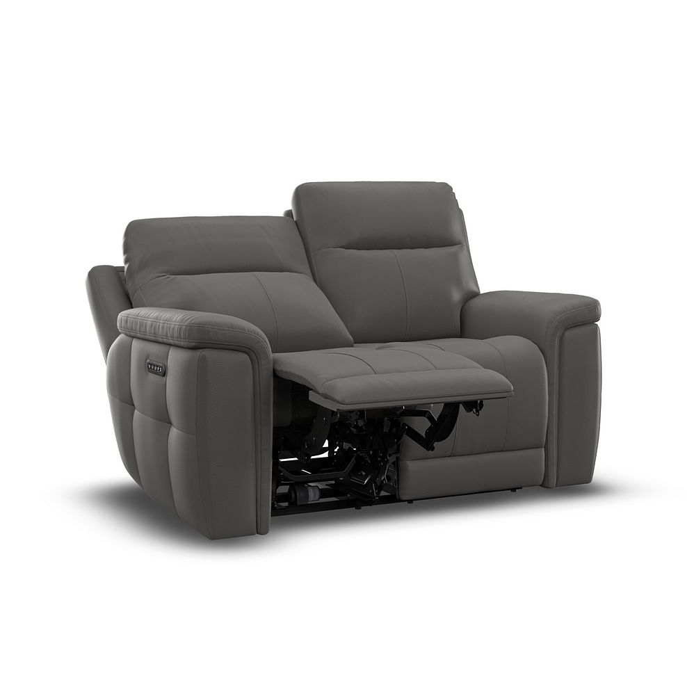 Dalton 2 Seater Electric Recliner Sofa with Power Headrests in Elephant Grey Leather 6