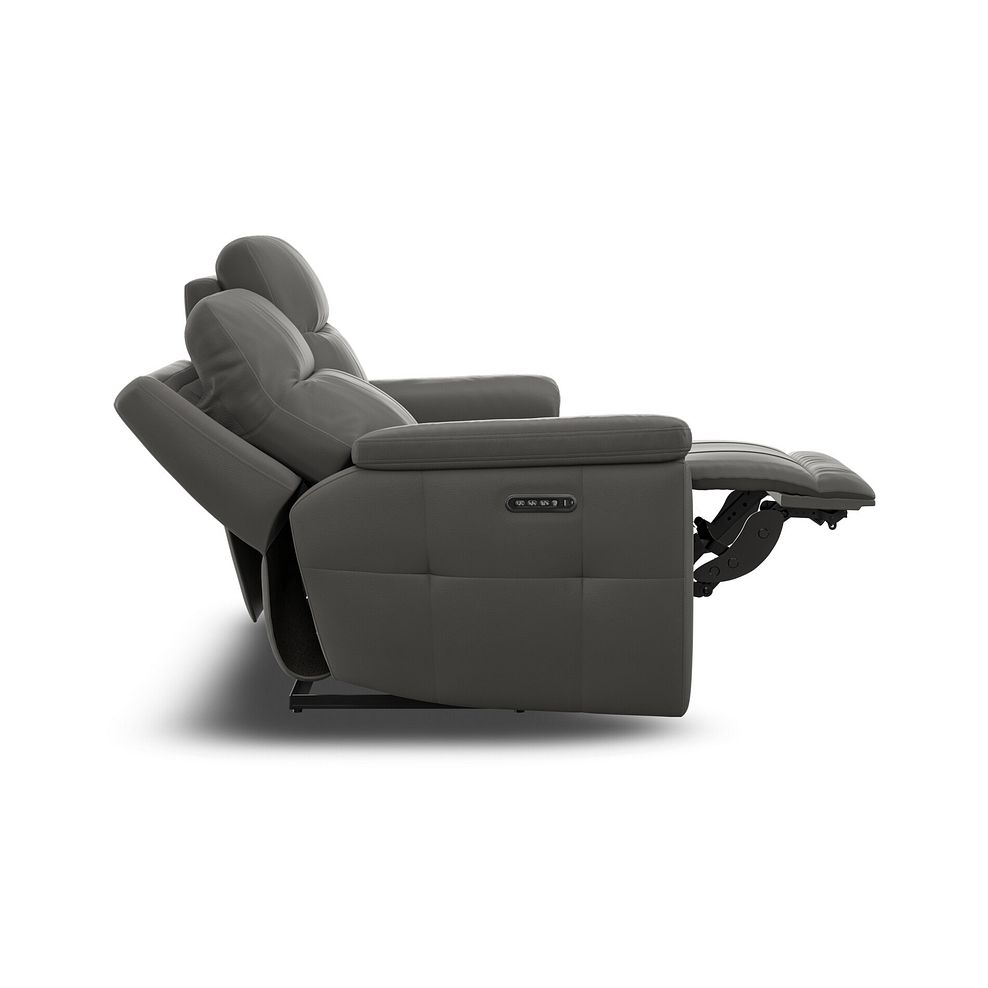 Dalton 2 Seater Electric Recliner Sofa with Power Headrests in Elephant Grey Leather 14