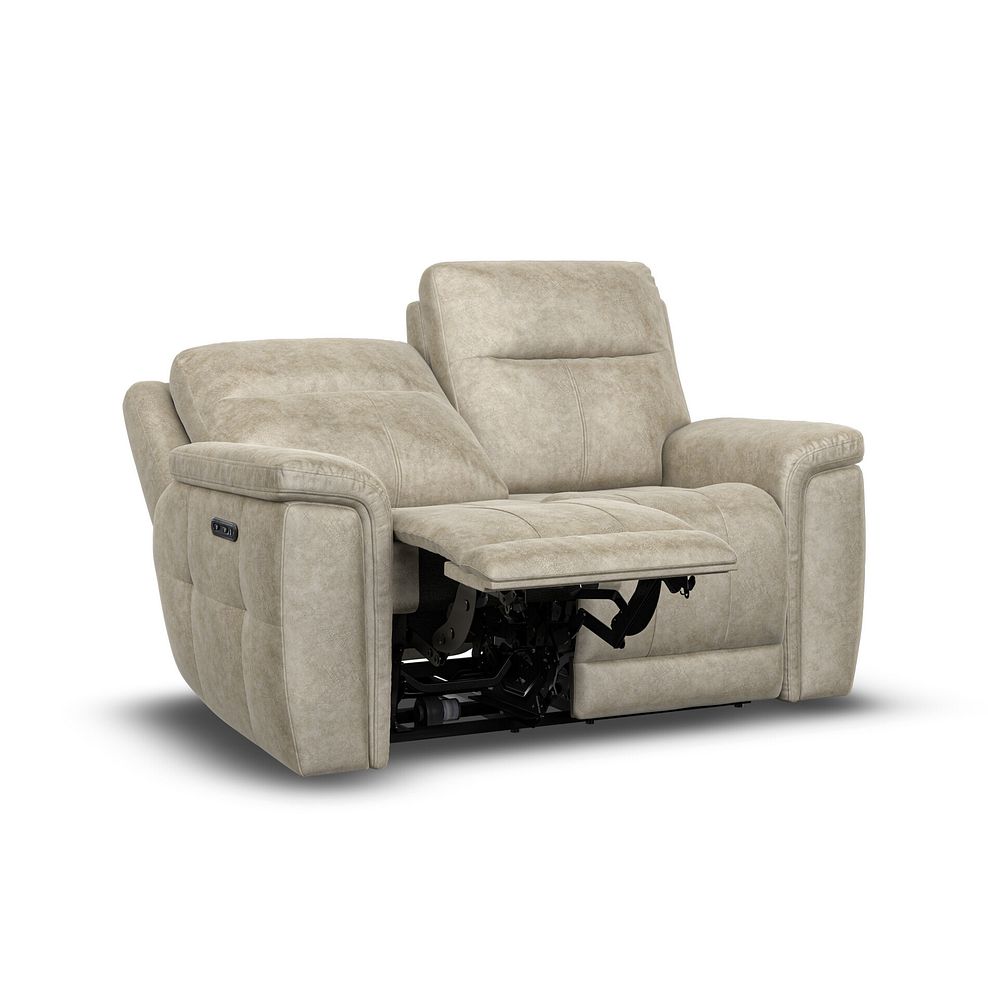 Dalton 2 Seater Electric Recliner Sofa with Power Headrests in Marble Cream Fabric 5