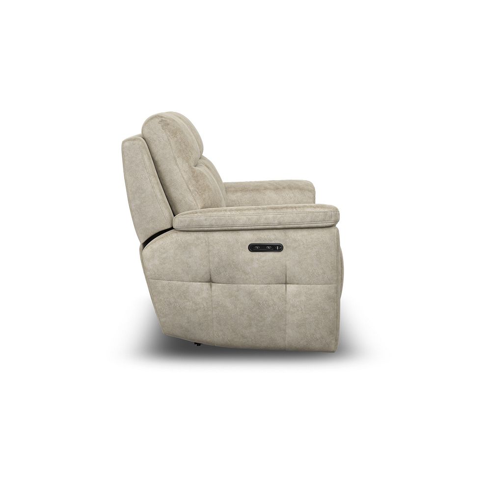 Dalton 2 Seater Electric Recliner Sofa with Power Headrests in Marble Cream Fabric 11