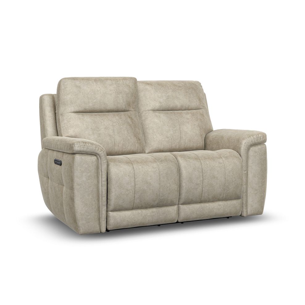 Dalton 2 Seater Electric Recliner Sofa with Power Headrests in Marble Cream Fabric 2