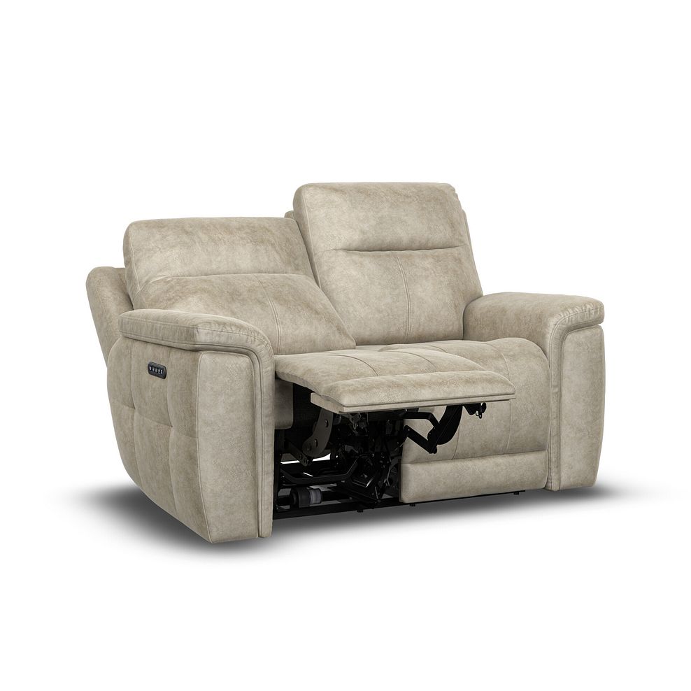 Dalton 2 Seater Electric Recliner Sofa with Power Headrests in Marble Cream Fabric 6
