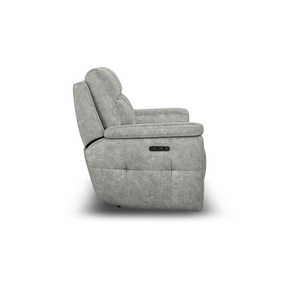 Dalton 2 Seater Electric Recliner Sofa with Power Headrests in Marble Silver Fabric 11