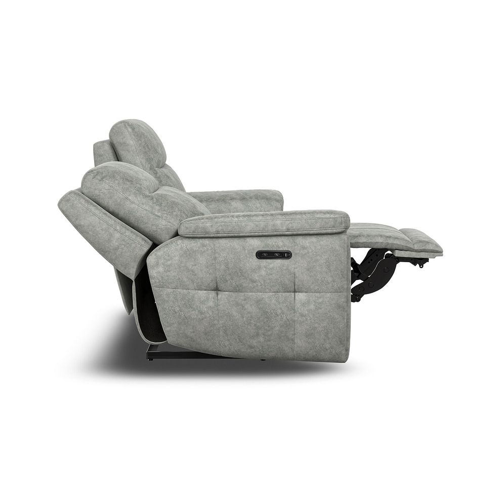 Dalton 2 Seater Electric Recliner Sofa with Power Headrests in Marble Silver Fabric 13