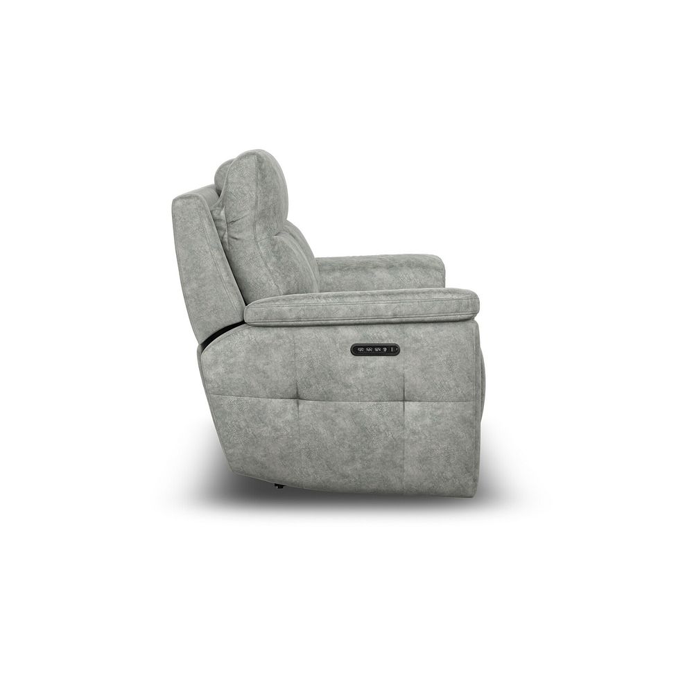 Dalton 2 Seater Electric Recliner Sofa with Power Headrests in Marble Silver Fabric 12