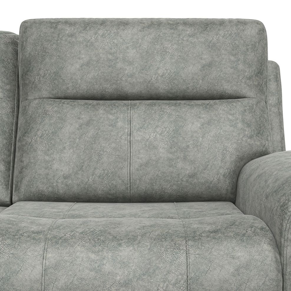 Dalton 2 Seater Electric Recliner Sofa with Power Headrests in Marble Silver Fabric 16