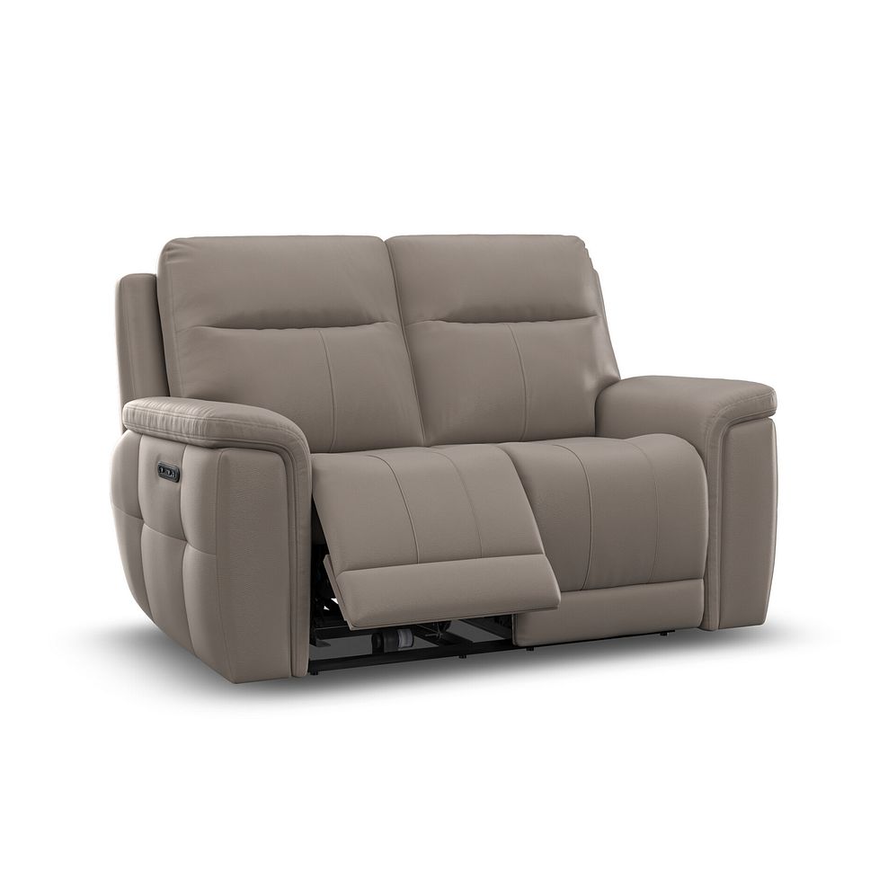 Dalton 2 Seater Electric Recliner Sofa with Power Headrests in Oyster Leather 3