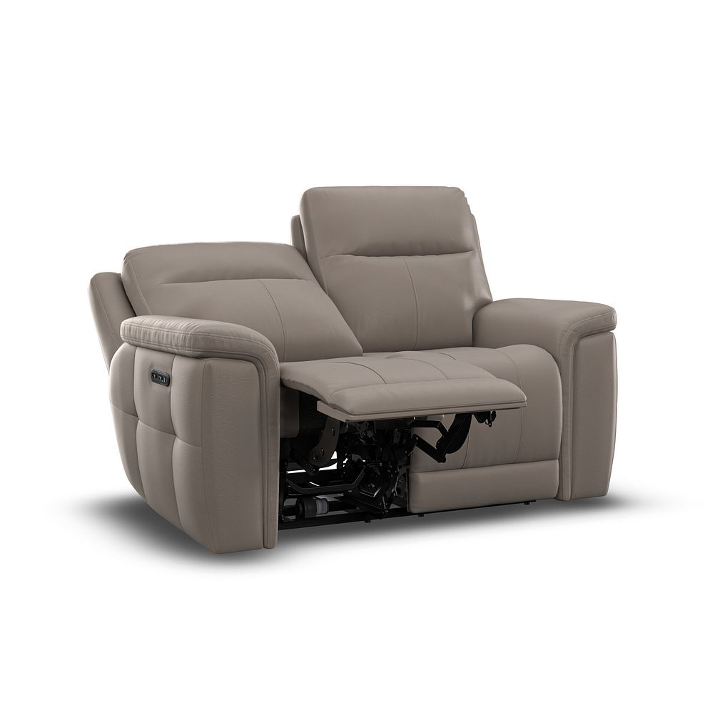Dalton 2 Seater Electric Recliner Sofa with Power Headrests in Oyster Leather 5