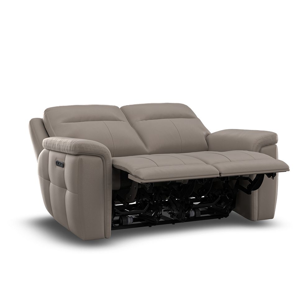 Dalton 2 Seater Electric Recliner Sofa with Power Headrests in Oyster Leather 7