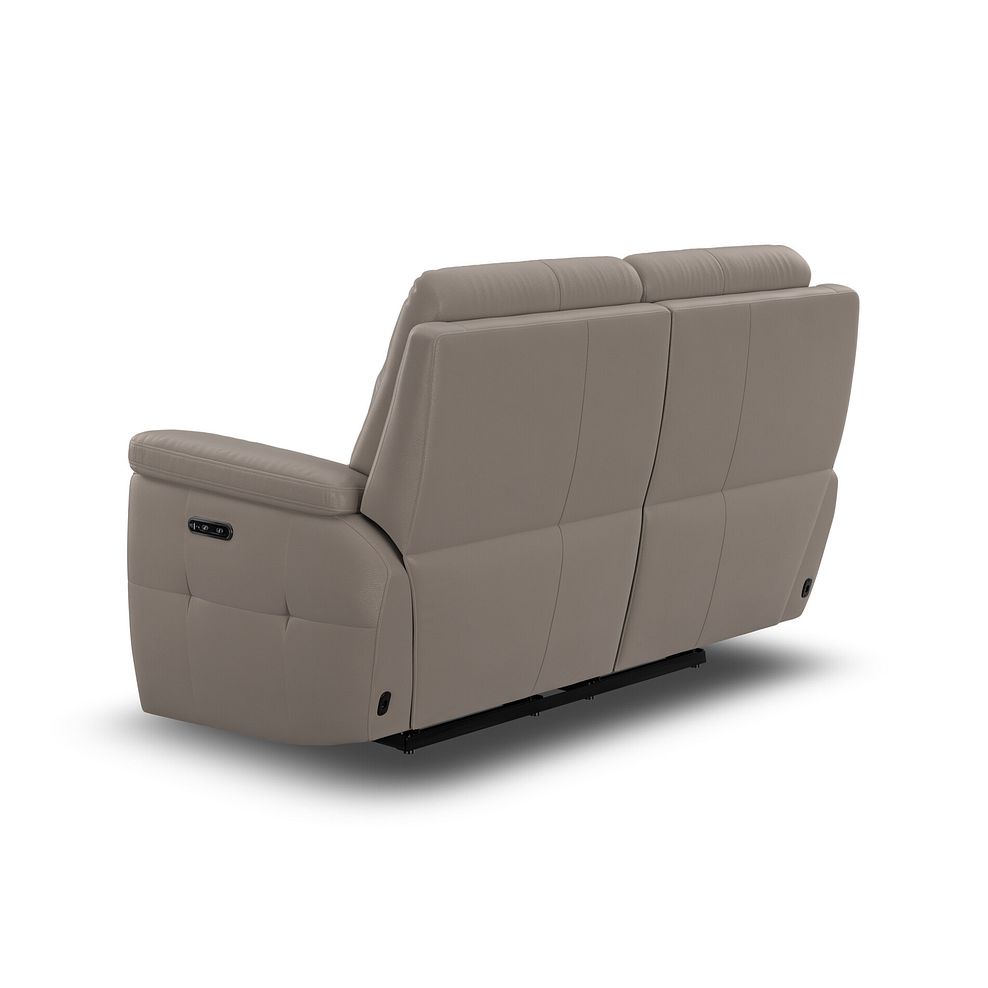 Dalton 2 Seater Electric Recliner Sofa with Power Headrests in Oyster Leather 10