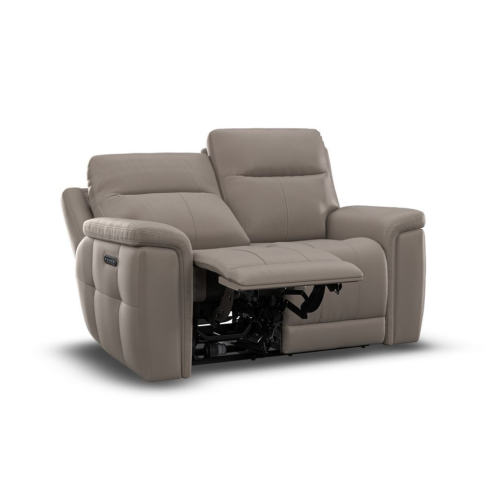 Dalton 2 Seater Electric Recliner Sofa with Power Headrests in Oyster Leather 6