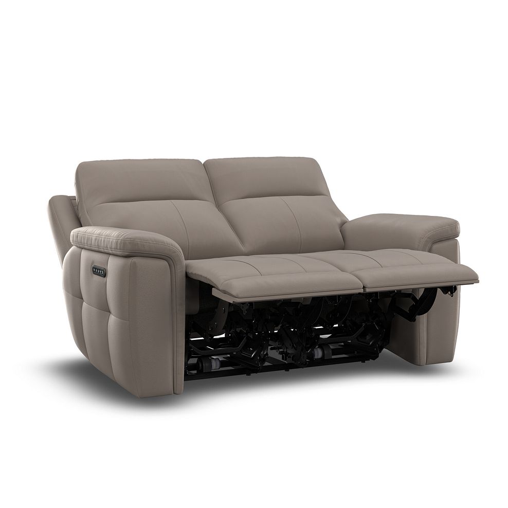 Dalton 2 Seater Electric Recliner Sofa with Power Headrests in Oyster Leather 8