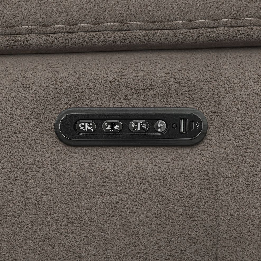 Dalton 2 Seater Electric Recliner Sofa with Power Headrests in Oyster Leather 15